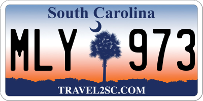 SC license plate MLY973