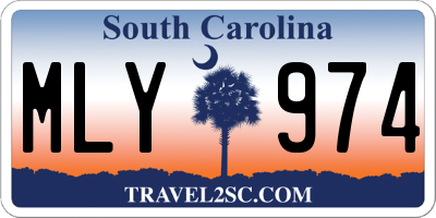 SC license plate MLY974
