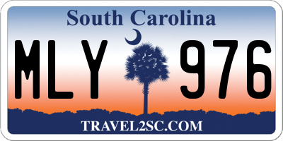 SC license plate MLY976