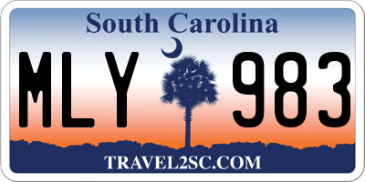 SC license plate MLY983
