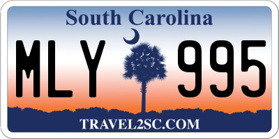 SC license plate MLY995