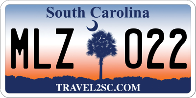 SC license plate MLZ022