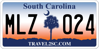 SC license plate MLZ024