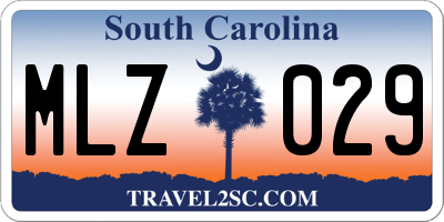 SC license plate MLZ029