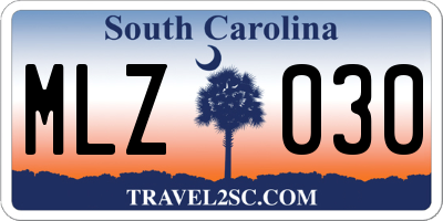 SC license plate MLZ030