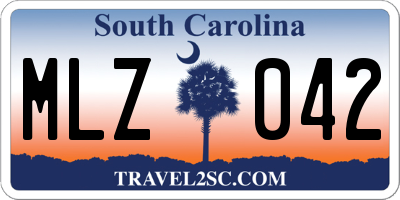 SC license plate MLZ042