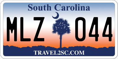 SC license plate MLZ044