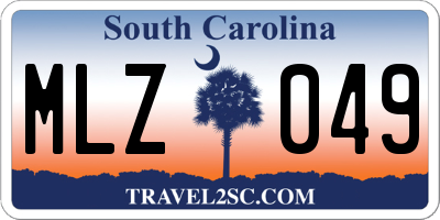 SC license plate MLZ049