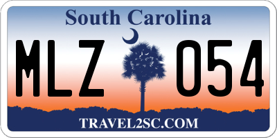 SC license plate MLZ054