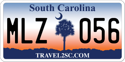 SC license plate MLZ056