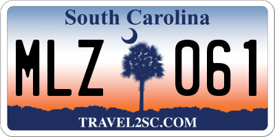 SC license plate MLZ061
