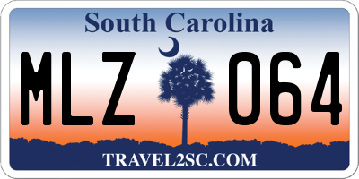 SC license plate MLZ064