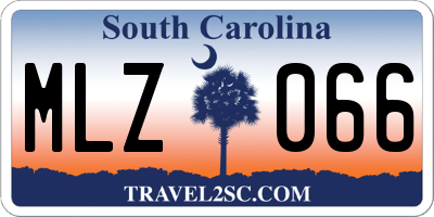 SC license plate MLZ066
