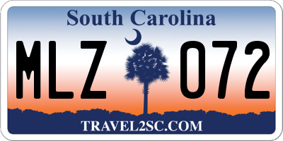 SC license plate MLZ072