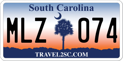 SC license plate MLZ074