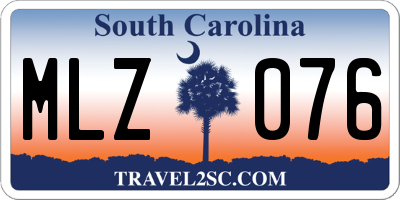 SC license plate MLZ076