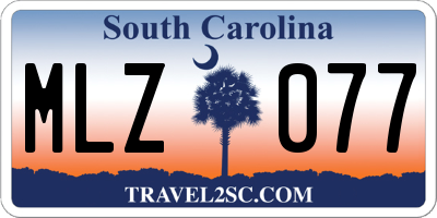 SC license plate MLZ077