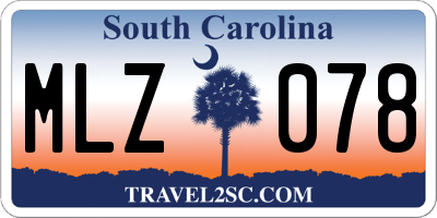 SC license plate MLZ078