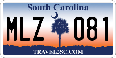 SC license plate MLZ081
