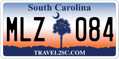 SC license plate MLZ084