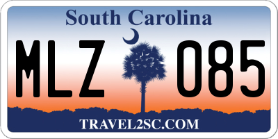 SC license plate MLZ085