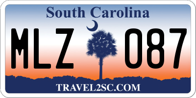 SC license plate MLZ087
