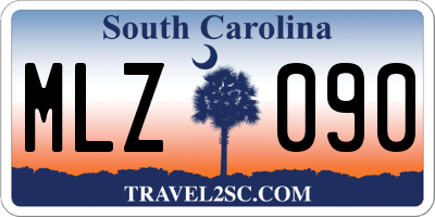 SC license plate MLZ090