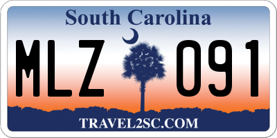 SC license plate MLZ091
