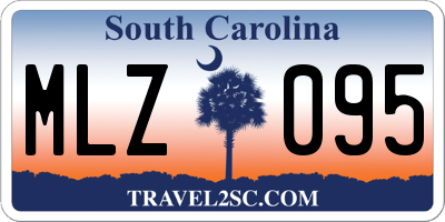 SC license plate MLZ095