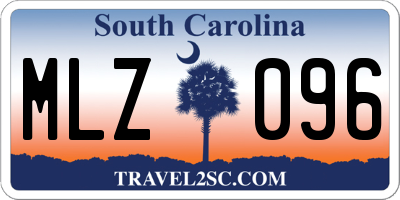 SC license plate MLZ096