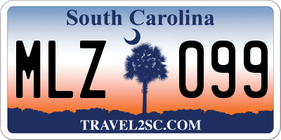 SC license plate MLZ099