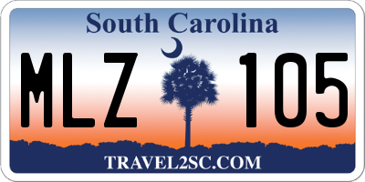SC license plate MLZ105