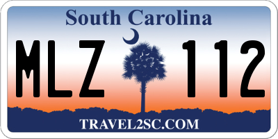 SC license plate MLZ112