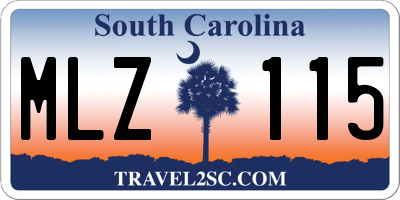 SC license plate MLZ115