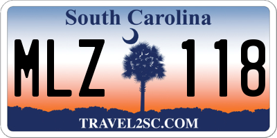 SC license plate MLZ118