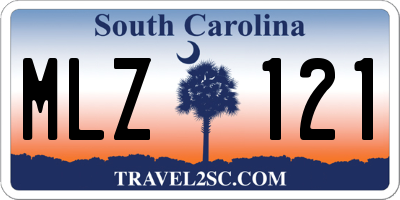 SC license plate MLZ121