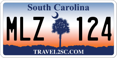 SC license plate MLZ124