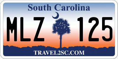 SC license plate MLZ125