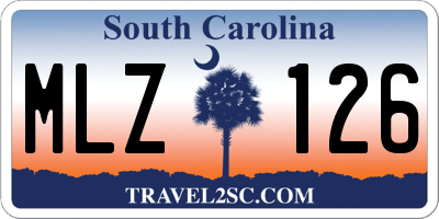 SC license plate MLZ126