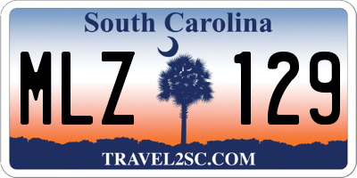 SC license plate MLZ129