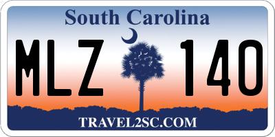 SC license plate MLZ140