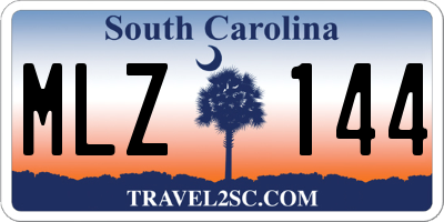 SC license plate MLZ144