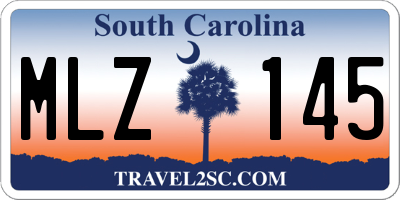 SC license plate MLZ145