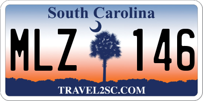 SC license plate MLZ146