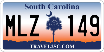 SC license plate MLZ149