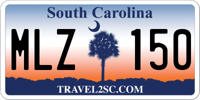SC license plate MLZ150