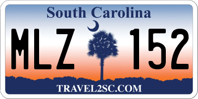 SC license plate MLZ152