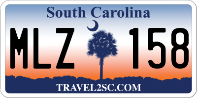 SC license plate MLZ158