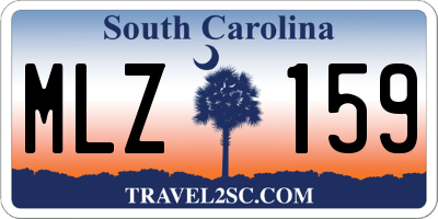 SC license plate MLZ159