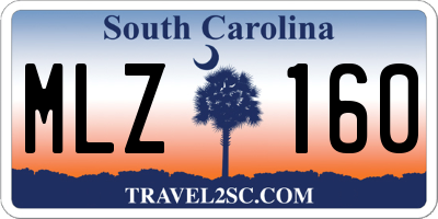 SC license plate MLZ160